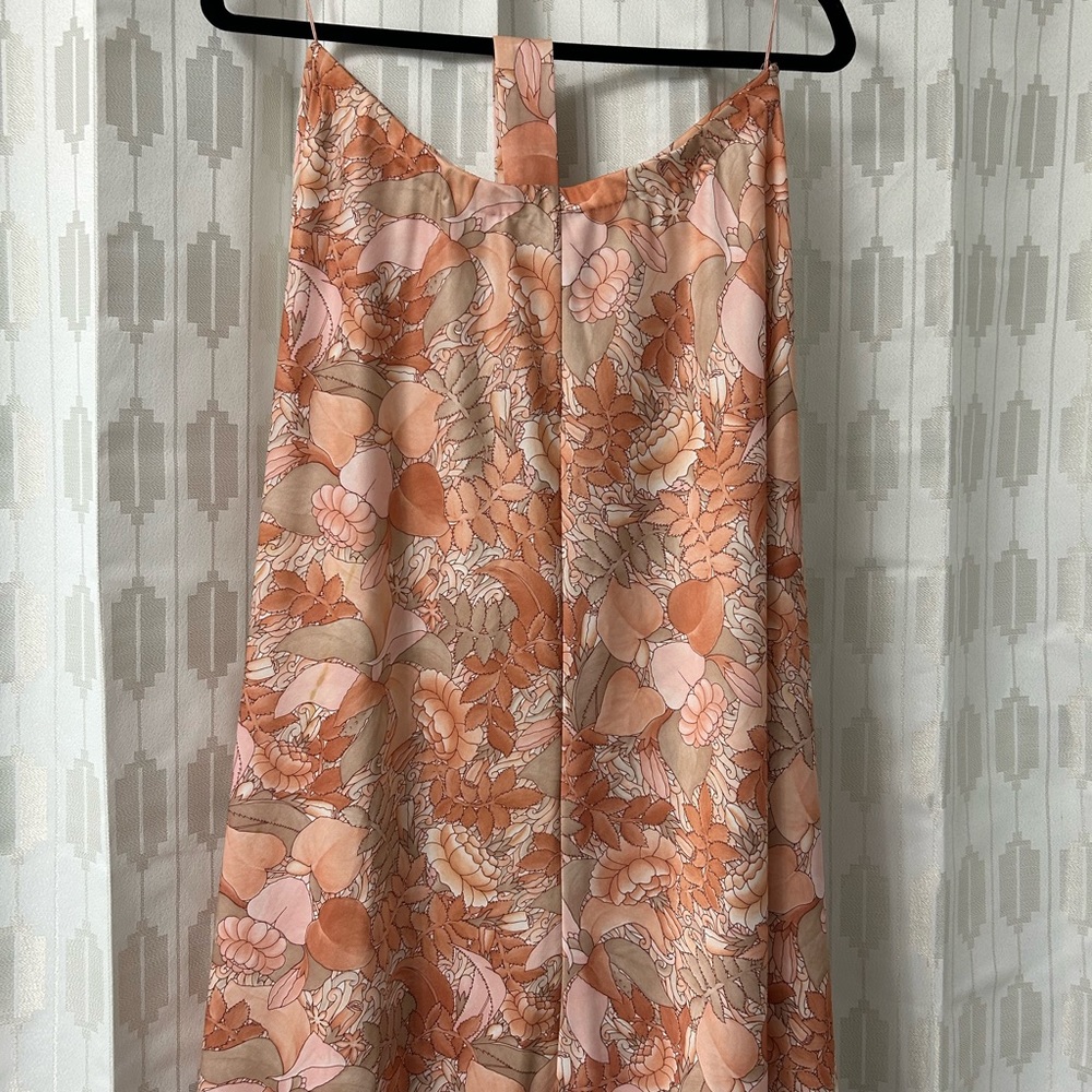 Cute Pink and Beige Floral Skirt